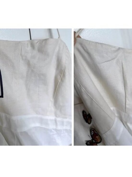 Agua By Agua Bendita Embroidered Butterfly Linen Maxi Dress - Picture 6 of 8